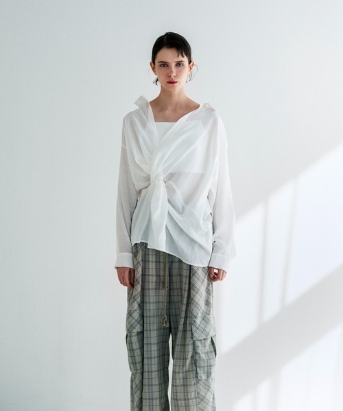 DRESSLAVE シャツ ブラウス twist asymmetry shirts(ツイスト 