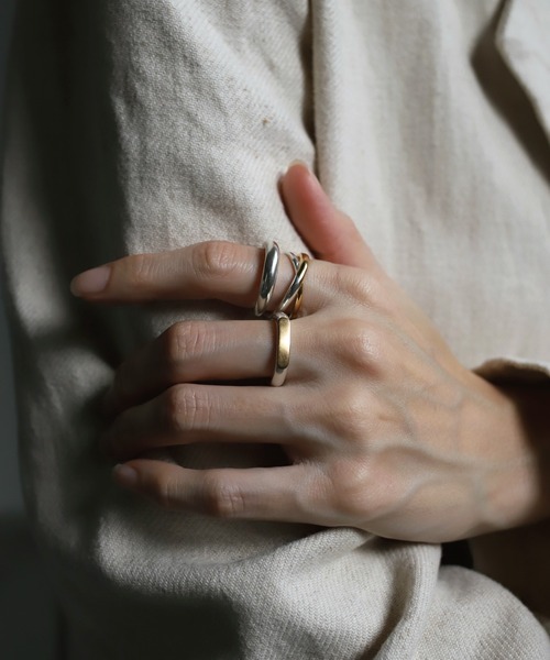 TEN. 指輪 リング SILVER925 18KGP プレイナーリング (9~21号