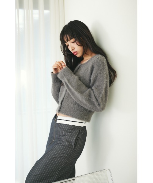 「MIEL CRISHUNANT」 ニットカーディガン FREE ブラック レディース_画像5