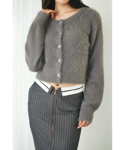 「MIEL CRISHUNANT」 ニットカーディガン FREE ブラック レディース_画像7