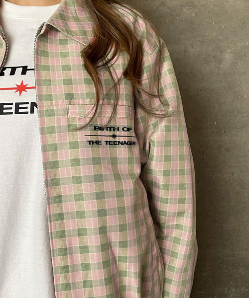 ジャケット・アウター BoTT Gingham Jacket Red L Gingham Shell Jacket – BoTT