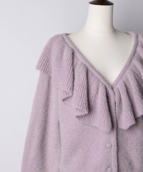 「J1U by LA BELLE ETUDE」 ニットカーディガン FREE ピンク レディース_画像5
