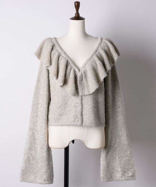 「J1U by LA BELLE ETUDE」 ニットカーディガン FREE ピンク レディース_画像8