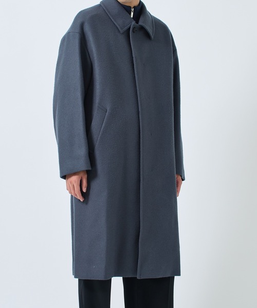 STUDIOUS コート STUDIOUS（ステュディオス） ステンカラーコート 2 ブラック メンズ