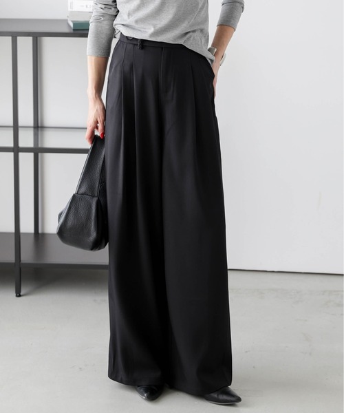 パンツ タックストレートワイドパンツ レディース : ZOZOTOWN Yahoo!店