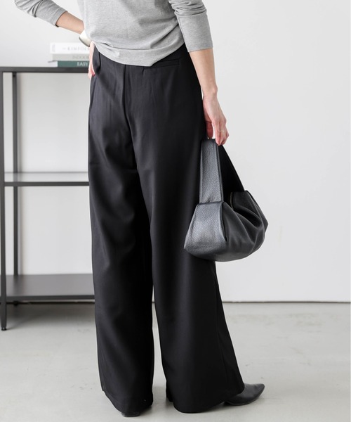 パンツ タックストレートワイドパンツ レディース : ZOZOTOWN Yahoo!店