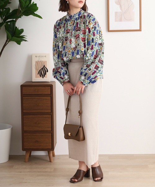 ブラウス シャツ kilki ボタニカル柄2wayブラウス レディース kilki ブラウス シャツ ボタニカル柄2wayブラウス レディース