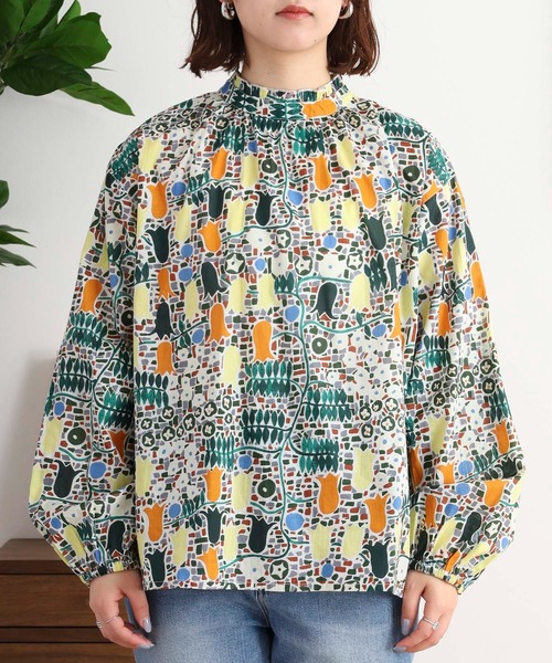 ブラウス シャツ kilki ボタニカル柄2wayブラウス レディース kilki ブラウス シャツ ボタニカル柄2wayブラウス レディース