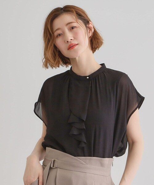 GROVE ブラウス grove ブラウス シャツ 涼やかさと上品さを兼ね備えた レース