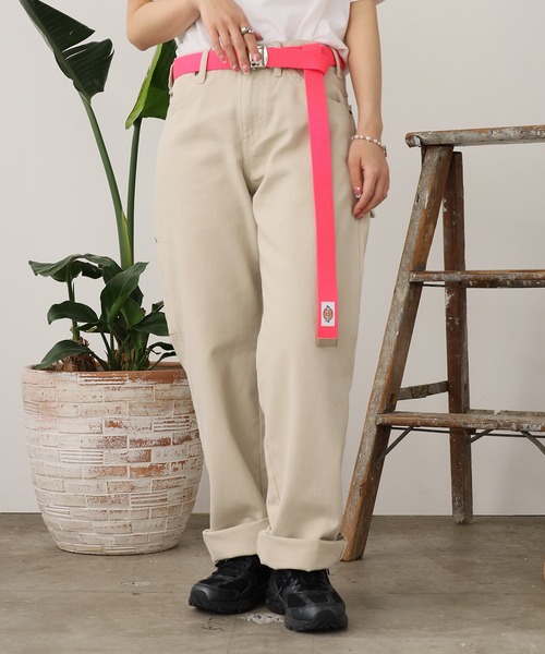 チノパン　茶色✖️英文字　　79 Dickies チノパン Dickies/ディッキーズ 中津川吾郎コラボ 1939