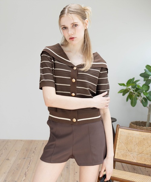 レディース 半袖 SLOANE ポリエステル サマーニット 日本製 古着 30s 40s サマーセーター サマーニット ヴィンテージ 1930年代