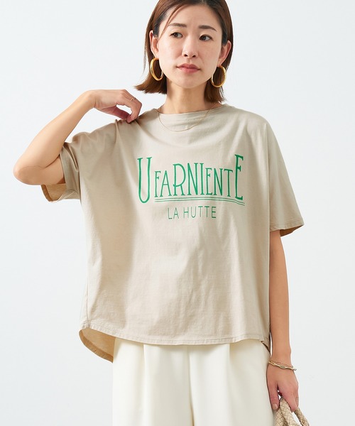tシャツ 「La Hutte×MICA＆DEAL」”UFARNIENTE”ロゴプリントT-shirt レディース