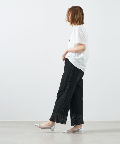tシャツ 「La Hutte×MICA＆DEAL」”UFARNIENTE”ロゴプリントT-shirt レディース