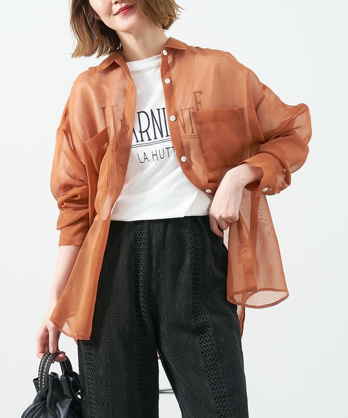 tシャツ 「La Hutte×MICA＆DEAL」”UFARNIENTE”ロゴプリントT-shirt レディース