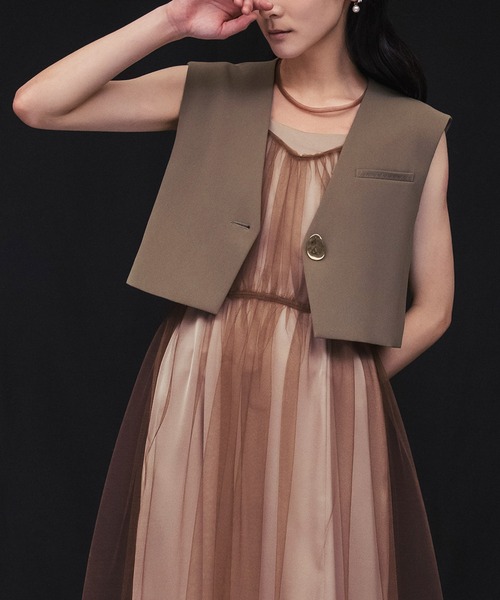 GIRL DRESS FOR NOW ドレス ショートジレ セット チュールドレス