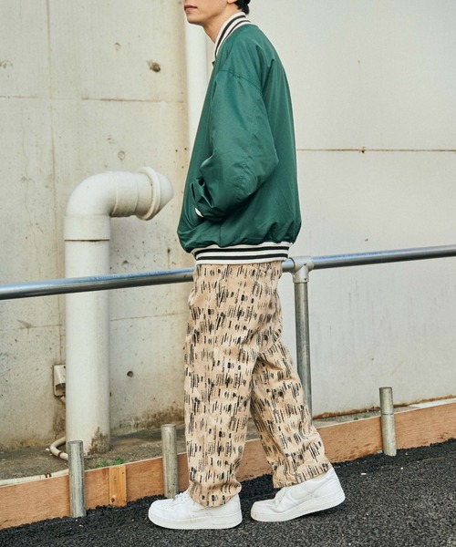 「WEGO」 スタジャン LARGE ダークグリーン メンズ_画像9