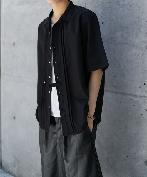 STONE  ショートスリーブシャツ COLUMN / ドローストリングショートスリーブシャツ｜ESTNATION