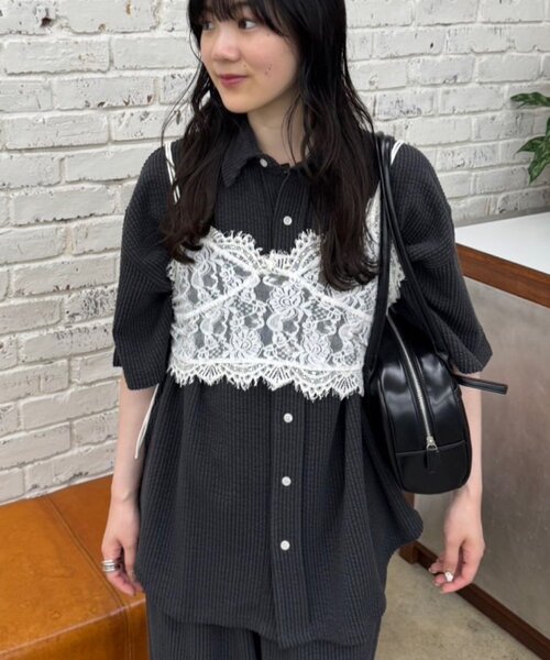 WHIMSIC ブラウス シャツ 「UNISEX/SETUP対応」ストレッチシア