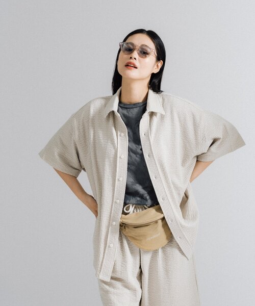 WHIMSIC ブラウス シャツ 「UNISEX/SETUP対応」ストレッチシア