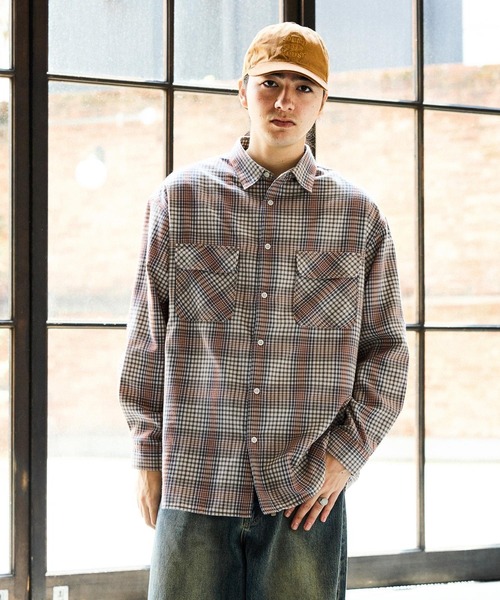 niko and…（ニコアンド） シャツ チェックネルシャツ メンズ