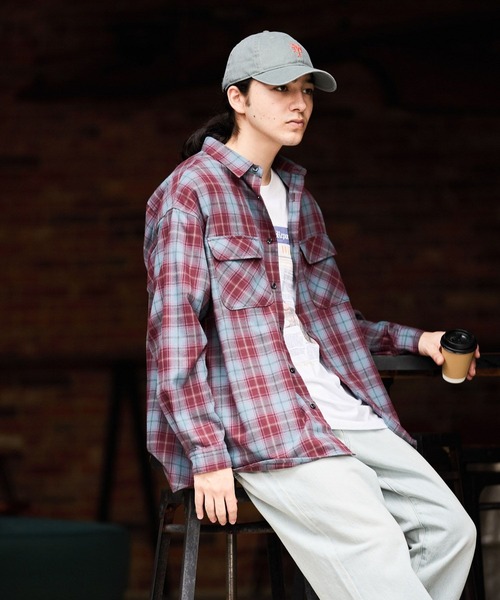 niko and…（ニコアンド） シャツ チェックネルシャツ メンズ