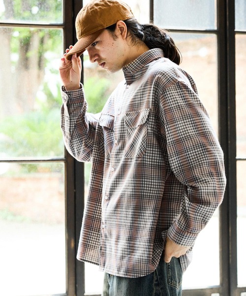 niko and…（ニコアンド） シャツ チェックネルシャツ メンズ