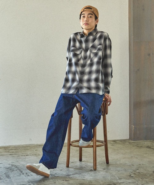 niko and…（ニコアンド） シャツ チェックネルシャツ メンズ