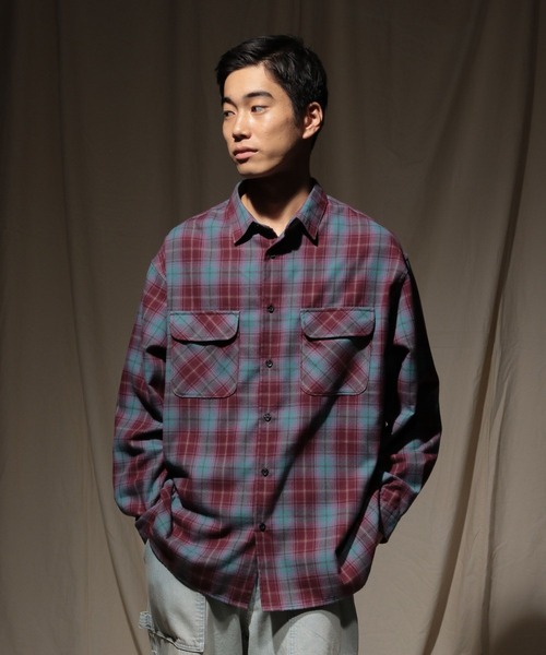 niko and…（ニコアンド） シャツ チェックネルシャツ メンズ