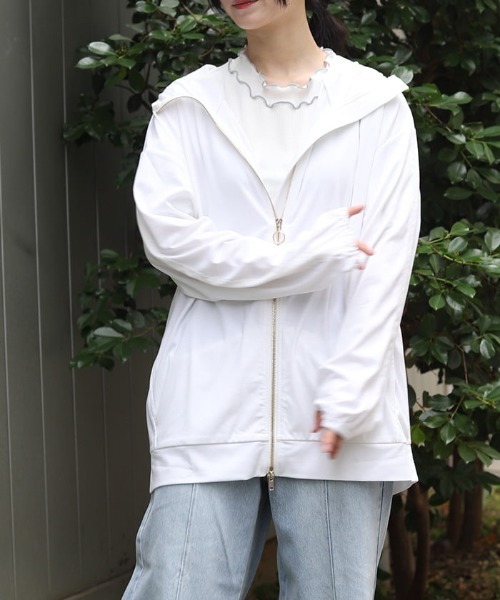 axes femme パーカー UVカットジップパーカー レディース