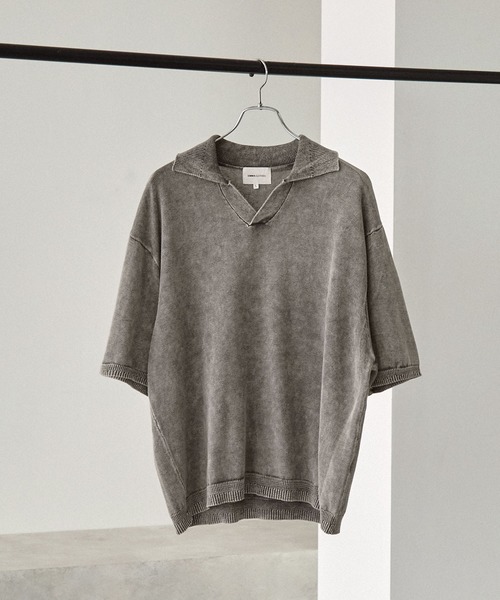 「EMMA CLOTHES」 半袖ポロシャツ M ライトカーキ メンズ