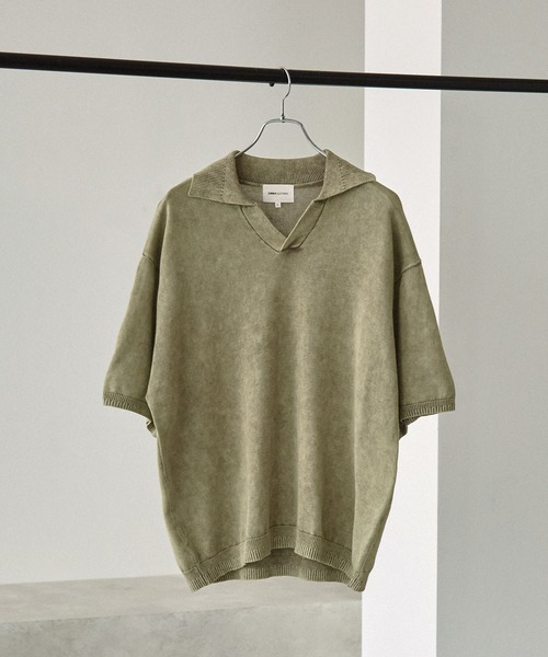 「EMMA CLOTHES」 半袖ポロシャツ M ライトカーキ メンズ