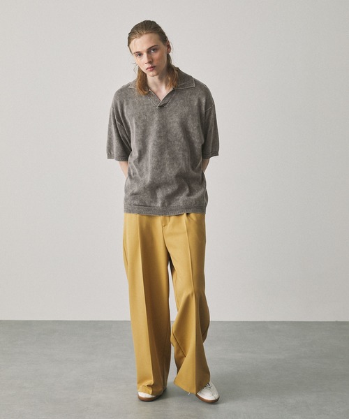 「EMMA CLOTHES」 半袖ポロシャツ M ライトカーキ メンズ