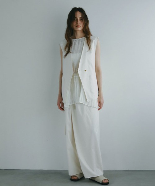 ETRE TOKYO（エトレトウキョウ） パンツ フロントラップシャンブル