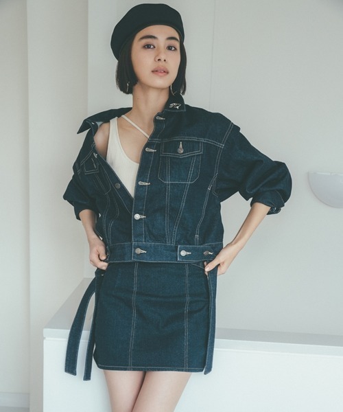 SNIDEL（スナイデル） デニムジャケット ONE SIZE ネイビー レディース