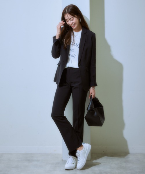 7days Life Styling パンツスーツ Lサイズ ブラック 7days Life Styling セットアップ 「洗える」カットソー素材