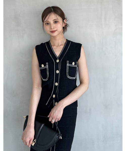 SNIDEL スカート Sustainableストラクチャーニットスカート