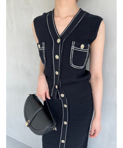 スカート Sustainableストラクチャーニットスカート