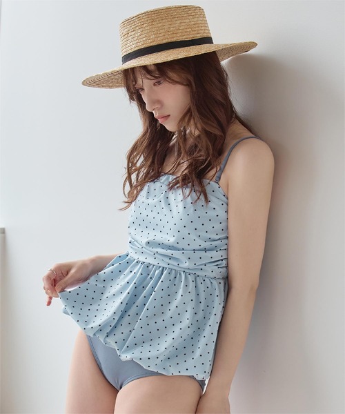 gossip!ロサンゼルス 水着 ギンガムチェック スコート風セパレート