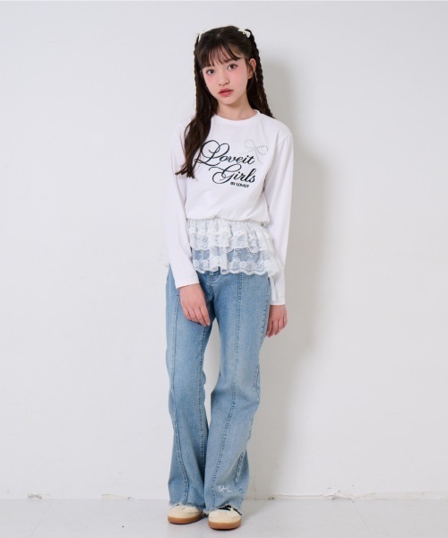 リボン付きTシャツ ビジューリボンTシャツ – BUNNY APARTMENT