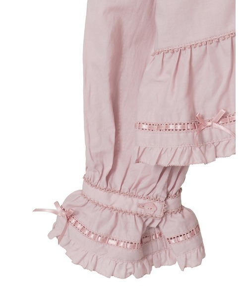 PINK HOUSE（ピンクハウス） ブラウス シャツ ロゴ刺繍オーバー