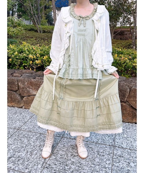 【新品未使用】ピンクハウス 白 豪華オーバーブラウス/2020年 夏 PINK HOUSE（ピンクハウス） ブラウス シャツ ロゴ刺繍オーバー