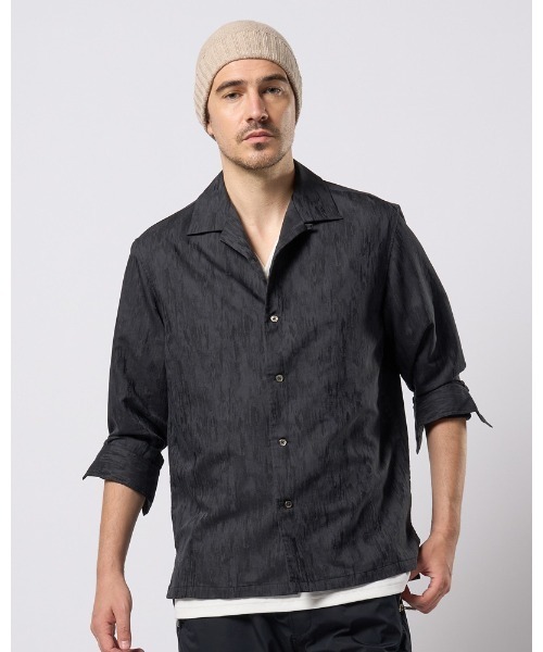 wjk シャツ jacquard open collar shirt メンズ : ZOZOTOWN Yahoo!店