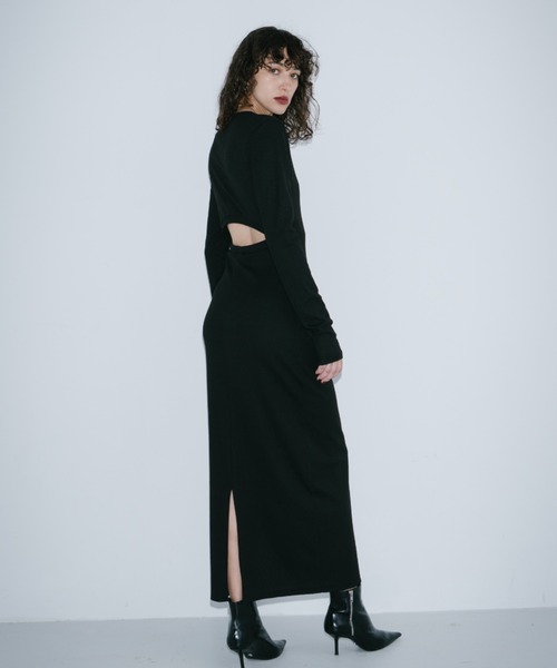 ワンピース ロングスリーブバックカットデザインワンピース | HANNE | 22
