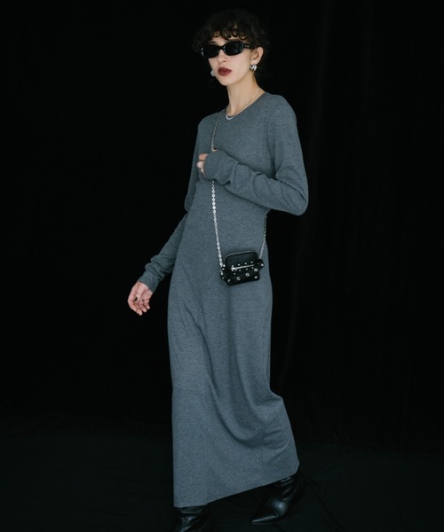 ワンピース ロングスリーブバックカットデザインワンピース | HANNE | 17