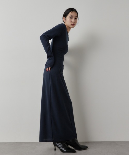 ワンピース ロングスリーブバックカットデザインワンピース | HANNE | 04