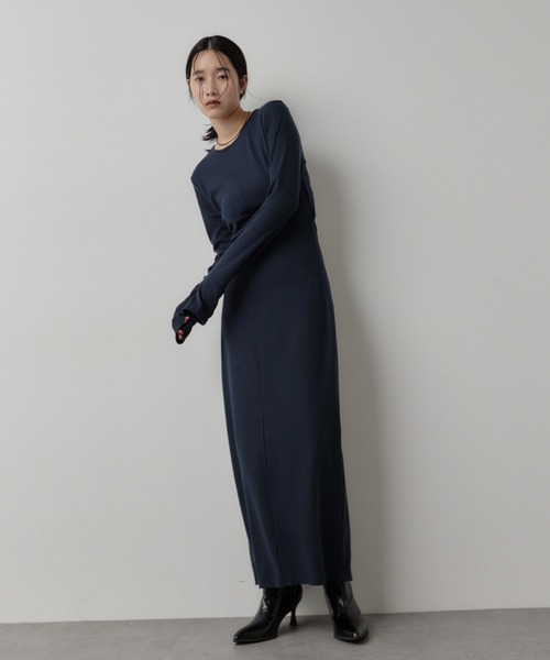 ワンピース ロングスリーブバックカットデザインワンピース | HANNE | 11