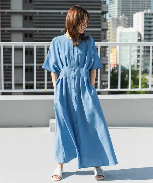 SENSE OF PLACE by URBAN RESEARCH 半袖ワンピース ONE ブルー