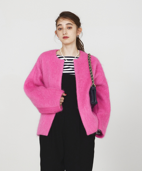 「Rouge vif」 ノーカラージャケット フリー グレー レディース_画像7