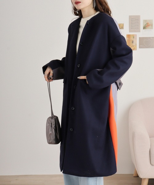 「Anna Nicola」 コート 38 ネイビー レディース_画像6