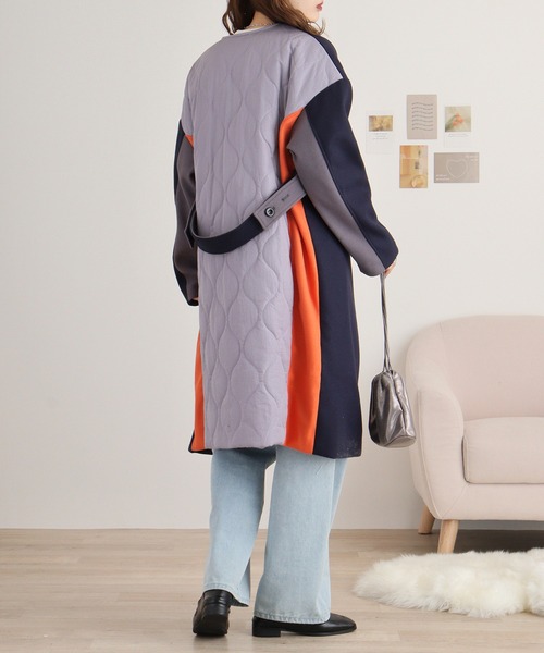 「Anna Nicola」 コート 38 ネイビー レディース_画像9